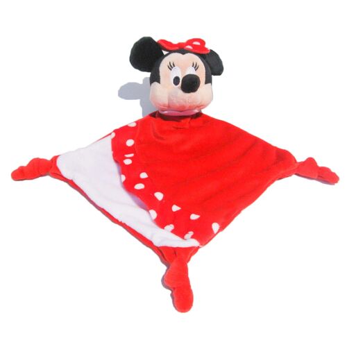 Doudou Peluche Souris Minnie Disney Rouge Et Blanc