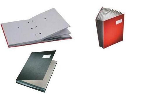 Esselte Leitz 57000035 Parapheur Couverture En Carton Recouvert De Plastique, 20 Compartiments Bleu