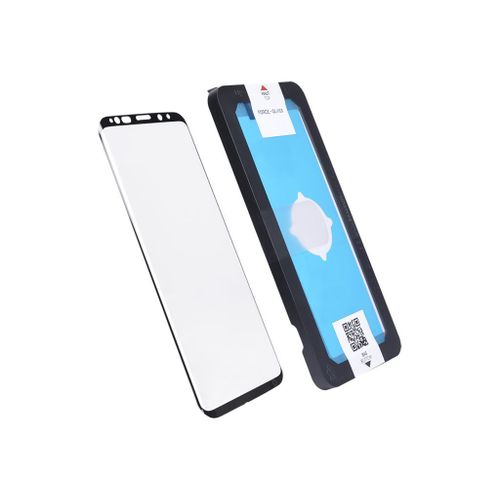 BigBen Interactive Force Glass (original) - Protection d'écran pour téléphone portable - verre - couleur de cadre noir - pour Samsung Galaxy S9