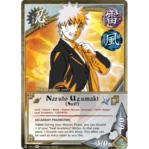 Ni 1071 Naruto Uzumaki (Suit) (Academy Prankster) ; Série 20 Us Tales Of The Gallant Sage