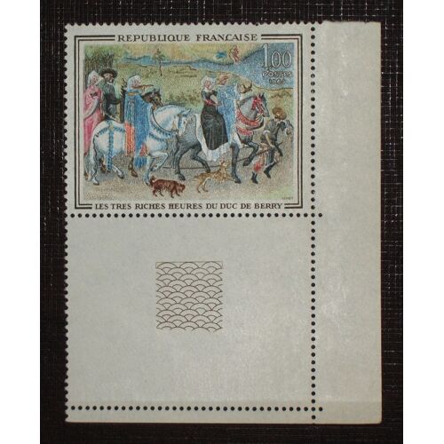 France N° 1457 Neuf Sans Charnière De 1965 - 1f00 « Les Très Riches Heures Du Duc De Berry » Avec Bord De Feuille