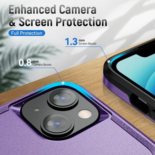 Coque pour iPhone 14 Plus,iPhone 14 Plus Housse Armure Protection de Antichoc Anti-Rayures Coque Etui pour iPhone 14 Plus 6.7 Pouces£¿Violet£©