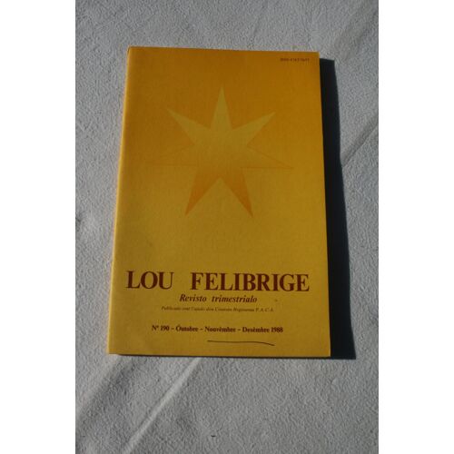 Lou Felibrige N° 190 - Revue Trimestrielle