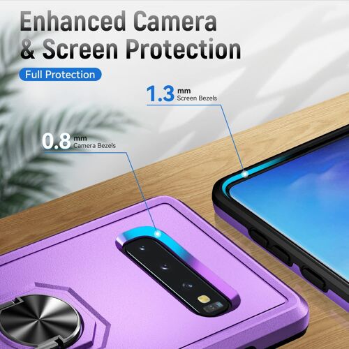 Coque pour Galaxy s10,Galaxy s10 Housse Armure Protection de Antichoc Anti-Rayures Coque Etui pour Samsung Galaxy s10 (Violet)