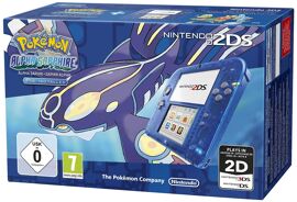 Console Nintendo 2DS  transparente bleu + Pokémon Saphir Alpha