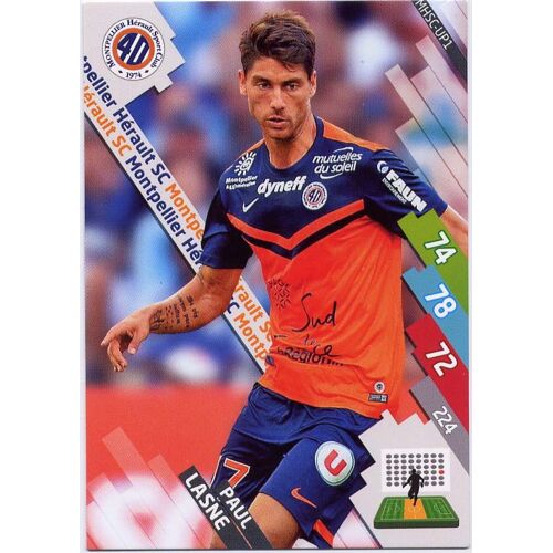  Paul Lasne - Montpellier Hérault Sc - Mhsc -Up1 -Carte Panini Football Adrenalyn Xl - Ligue 1  