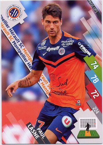  Paul Lasne - Montpellier Hérault Sc - Mhsc -Up1 -Carte Panini Football Adrenalyn Xl - Ligue 1  