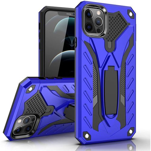 Coque Pour Iphone 12/Iphone 12 Pro Bumper Etui De Protection Antichoc Anti-Rayure Dur Pc Case Couverture En Souple Impact Et Support Kickstand Pour Apple Iphone 11 (Noir)(6.1)