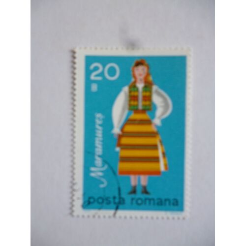 Timbre "Posta Romana 1979 :Femme En Costume Traditionnel".