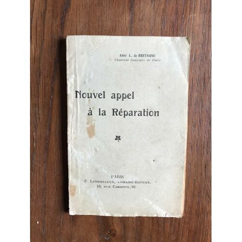 Nouvel Appel À La Réparation
