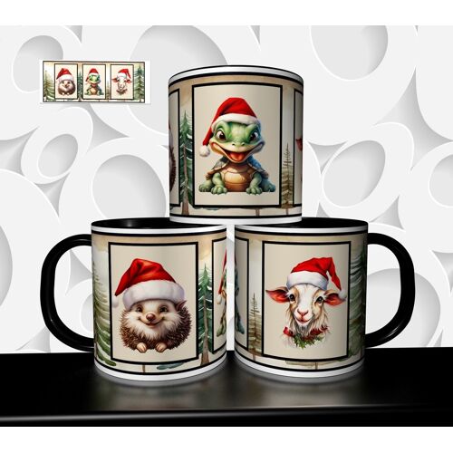 Mug Tasse À Café - Mug De Noel Illustration Animaux De Noel 2882