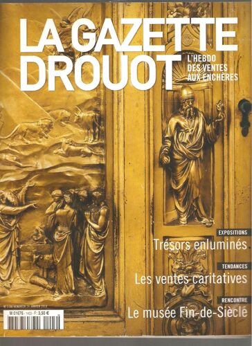 Gazette Drouot 3 24/01/2014 Tresors Enlumines Ventes Caritatives Musee Fin De Siecle
