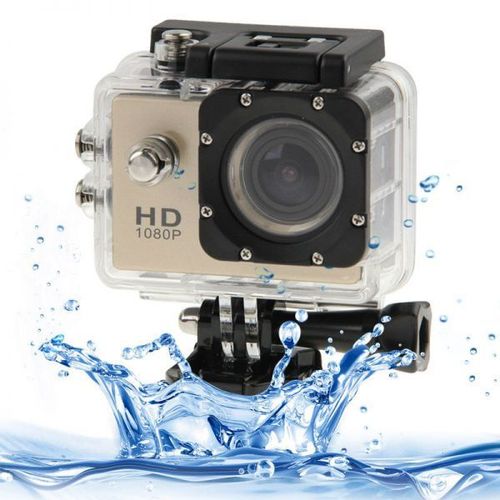 Caméra sport étanche 30m caméra action Full HD 1080p 12MP Or