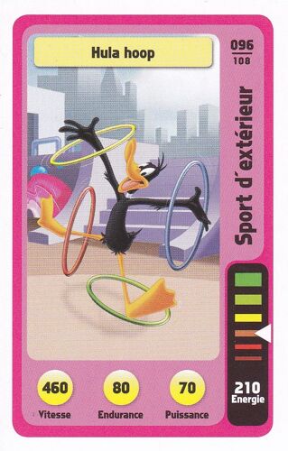 Carte Auchan Looney Tunes - Hula Hoop - N°096 -