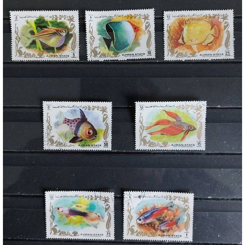Timbres Ajman Poissons