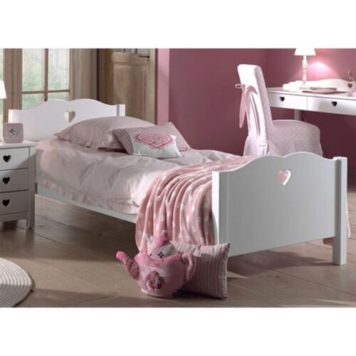 Pack - Lit Enfant & Sommier "Amori" 90x200cm Blanc