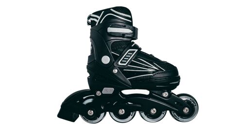 Outsiders - Adjustable Kids Inline Rollerblades - Black/Grey (Size: 3
