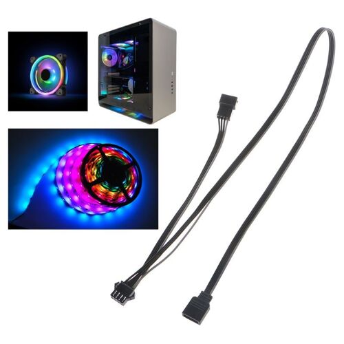Câble d'extension de connecteur RGB 12V 4 broches, pour carte mère Giga/Microstar/a-sus