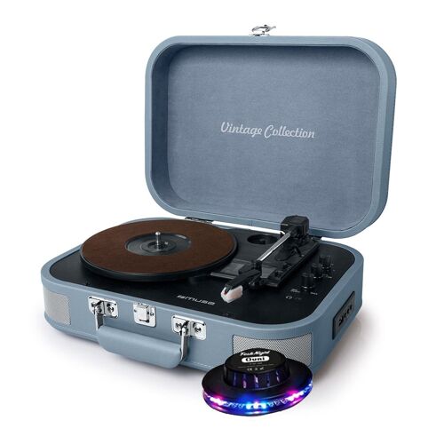 Platine vinyle - Muse MT-201BTG stéréo grise 33/45/78 trs - Lumière OVNI