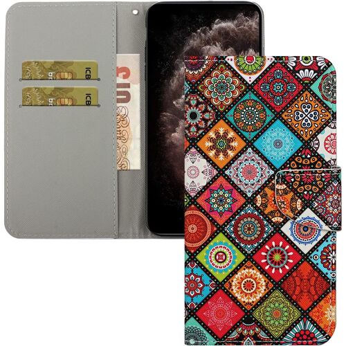 Coque Iphone Se 2022,Etui Housse Pour Iphone Se 2022 Coque Paillette Fleur Papillon Chat Pu Cuir Flip Wallet Couverture Pour Iphone Se 2022,Xc2 Color Totem