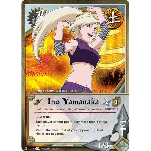 Ni 1039 Ino Yamanaka ( Playful ) ; Série 20 Us Tales Of The Gallant Sage
