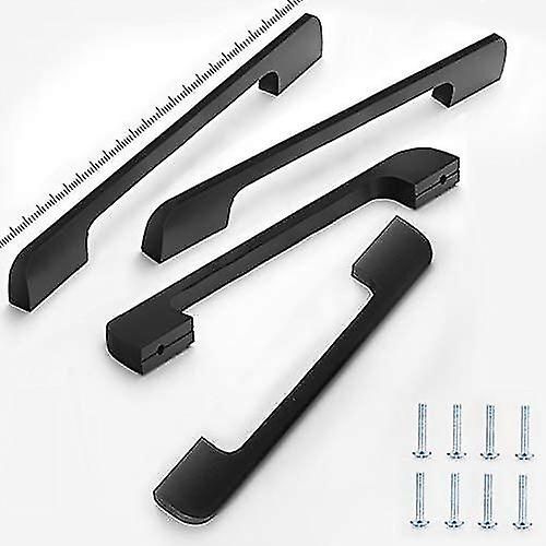 Lot de 4 poignées d'armoire - Poignées d'armoire carrées en acier inoxydable, quincaillerie décorative moderne pour armoires de cuisine