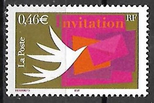 Timbre France 2002 Neuf** 3479 - Timbre Pour Invitation