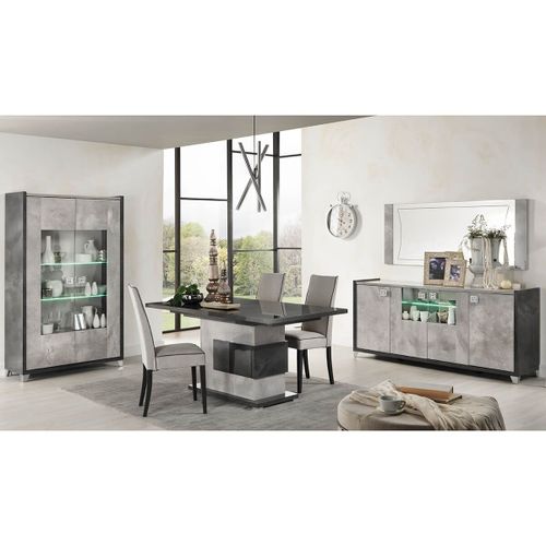 Hoffman - Ensemble Séjour Avec Table De Repas À Pied Central