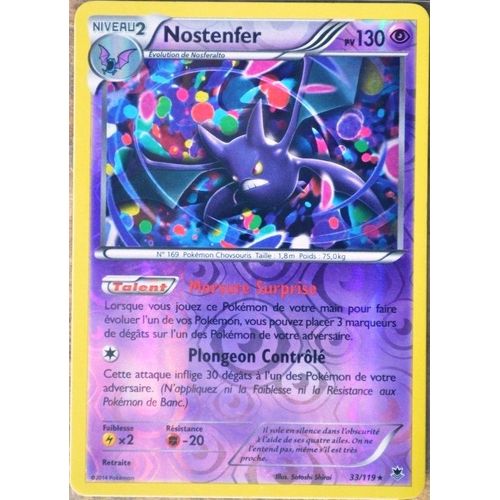 Carte Pokémon 33/119 Nostenfer 130 Pv - Rare Reverse Xy04 Vigueur Spectrale Neuf Fr