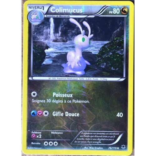 Carte Pokémon 76/119 Colimucus 80 Pv - Reverse Xy04 Vigueur Spectrale Neuf Fr