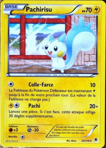 Carte Pokémon 25/119 Pachirisu 70 Pv Rare Xy04 Vigueur Spectrale Neuf Fr