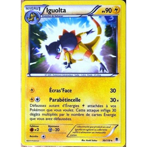 Carte Pokémon 30/119 Iguolta 90 Pv Super Rare Xy04 Vigueur Spectrale Neuf Fr