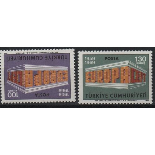 Turquie Timbres Europa 1969