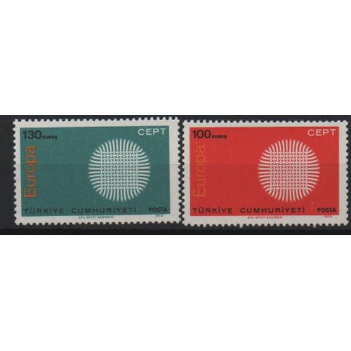 Turquie Timbres Europa 1970