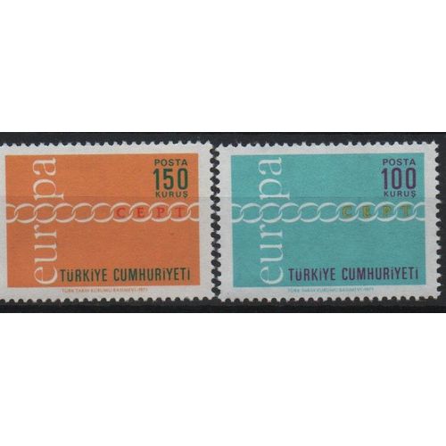 Turquie Timbres Europa 1971