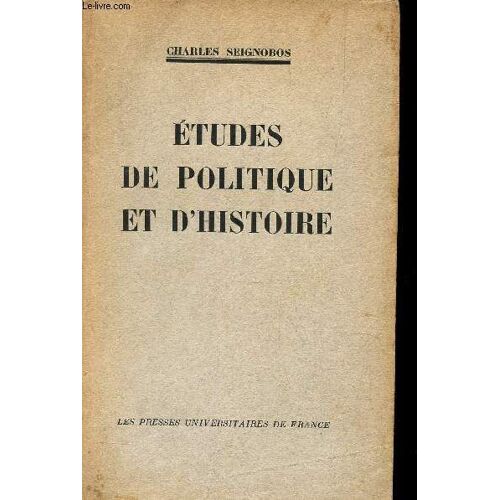 Etudes De Politique Et D'histoire