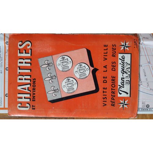 Plan-Guide Chartres Et Environs Visite De La Ville 1970