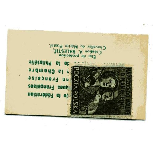 Timbre De  Pologne  Dans Pochette Publicitaire Des Années 60 "Café San Rivo"   Sous Les Auspices De La Fédération Des Sociétés Philatéliques Françaises Métropole Et Union Française Et Le Patronage De 