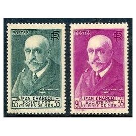 Effigie De Charcot Explorateur Au Profit De La Société Des Oeuvres De Mer La Paire Année 1938 N° 377 377a Yvert Et Tellier Luxe