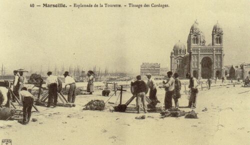 Carte Postale - Marseille - Esplanade De La Tourette -Tissage Des Cordages-