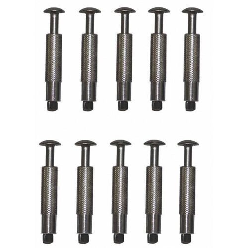 Jardiboutique lot de 10 Pitons douille INOX ? 12 mm, pour b?che de piscine.