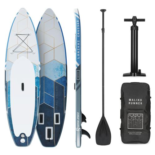Capital Sports Lanikai Cruiser 9.8 - Planche De Paddle Gonflable Sup Board Set, Set: Planche + Pagaie Télescopique + Leash + Sac À Dos + Pompe - Forme Cruiser - 305 X 77 X 10 Cm