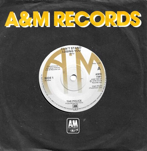 The Police : Can't Stand Losing You (Sting) 2:58 / Dead End Job (Sting - S. Copeland) 3:30