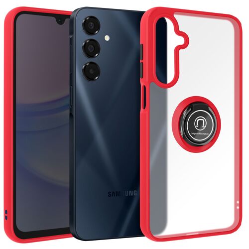 Coque pour Samsung Galaxy A16 Bague Métallique Support Vidéo Rouge