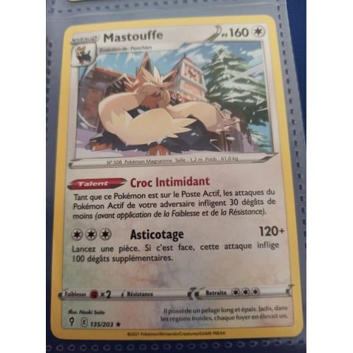 Mastouffe Epée Bouclier Evolution Céleste 135/203