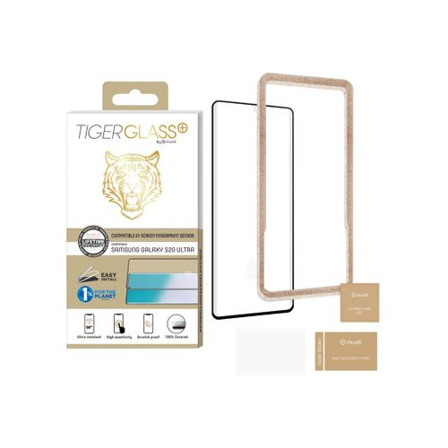 Muvit Tiger Glass Plus Verre Trempe - Protection D'écran Pour Téléphone Portable - Verre - Limpide - Pour Samsung Galaxy S20 Ultra, S20 Ultra 5g