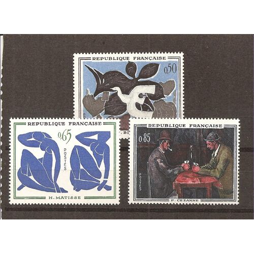 1319 - 1320 - 1321 (1961) Braque / Matisse / Cézanne N** (Cote 15e) (1190)