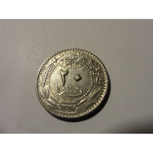 Empire Ottoman 20 Para - Mehmet V "Reshat" À Droite De Toughra - 1327- 1912