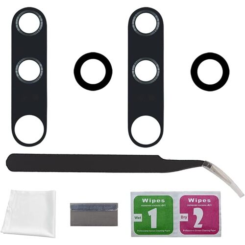 2 Packs Lentille Caméra Pour Xiaomi Mi Note 10 / Mi Note 10 Pro Vitre Appareil Photo Objectif Arrière Avec Kit De Réparation
