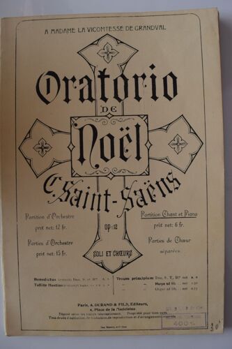 Oratorio De Noël - A Madame La Vicomtesse De Grandval - Op:12 Soli Et Choeurs